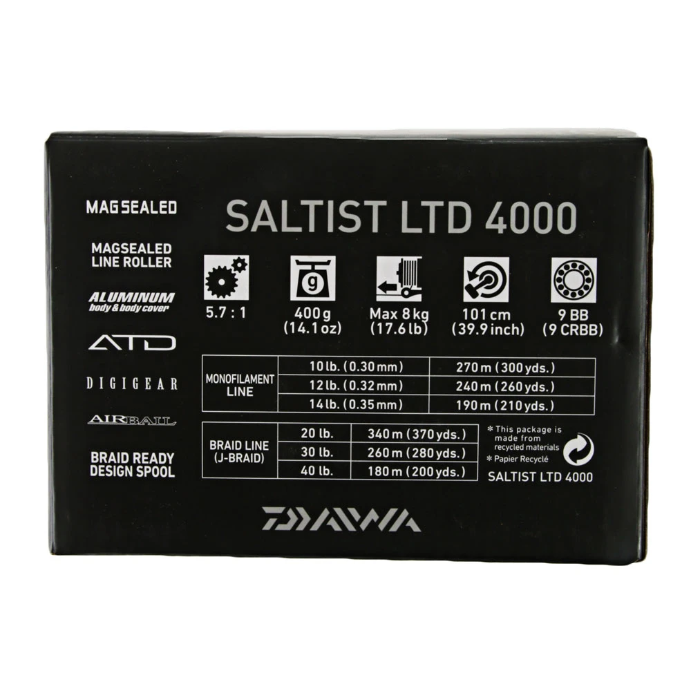 Daiwa Saltist LTD 4000 Magseal Spinning Reel 4 Daiwa Saltist LTD 4000 Magseal Spinning Reel - Image 2