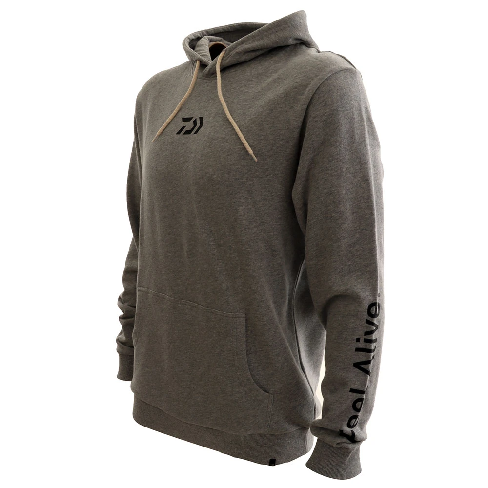 Daiwa D-Vec Mens Hoodie Grey Marle 3 Daiwa D-Vec Mens Hoodie Grey Marle