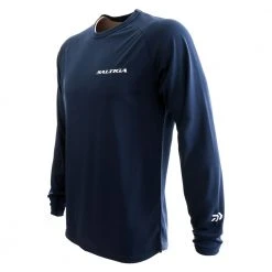 Daiwa Saltiga UPF Mens Long Sleeve Fishing Shirt Navy