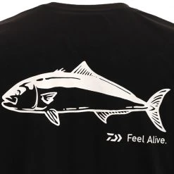 Daiwa Feel Alive Kingfish Mens Long Sleeve Shirt Black -Deals Catch And Reel Store 179015 4 n y