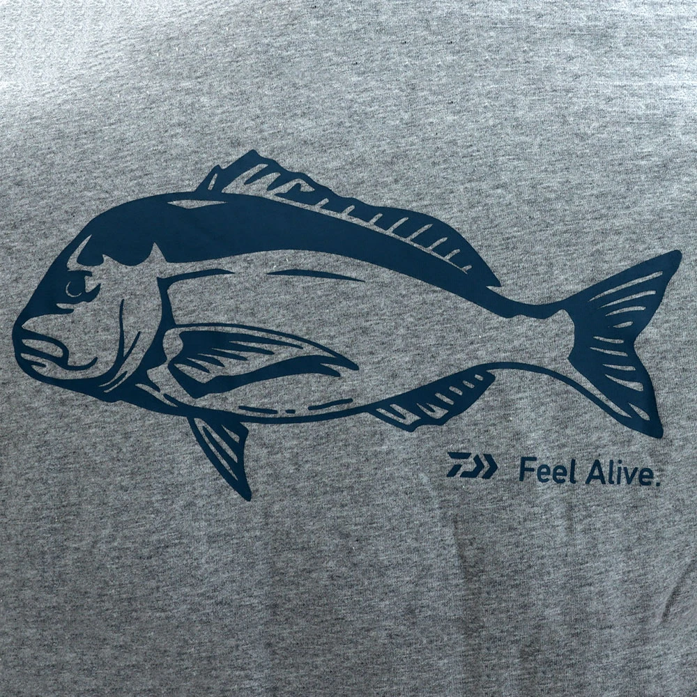 Daiwa Feel Alive Snapper Mens T-Shirt Grey Marle 5 Daiwa Feel Alive Snapper Mens T-Shirt Grey Marle - Image 3