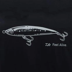 Daiwa Feel Alive Divestar Mens T-Shirt Black -Deals Catch And Reel Store 179043 4 n y