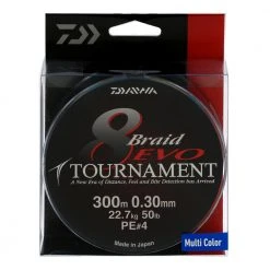 Daiwa Tournament EVO 8 Braid 300m Multi-Colour 50lb