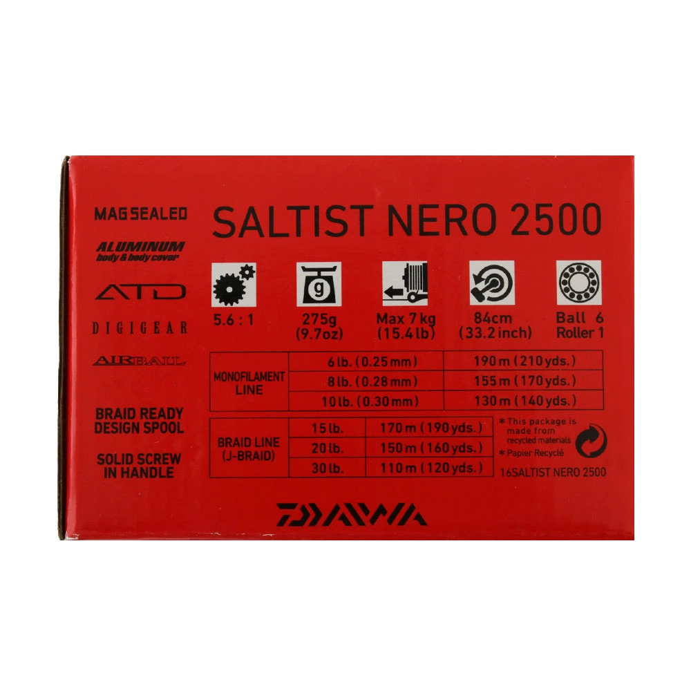 Daiwa Saltist Nero 2500 Spinning Reel 4 Daiwa Saltist Nero 2500 Spinning Reel - Image 2