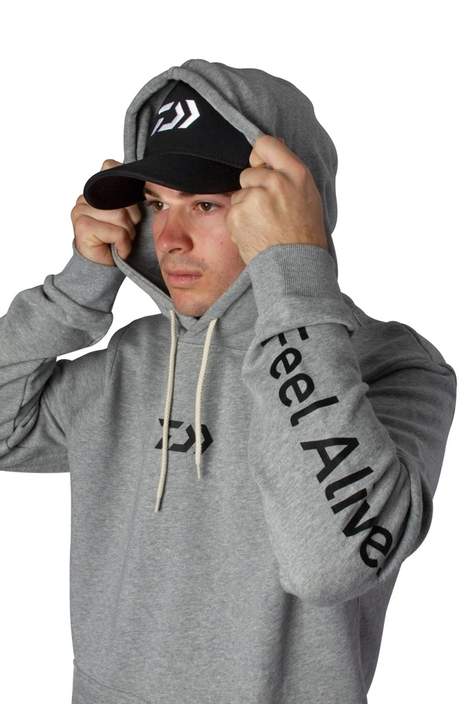 Daiwa D-Vec Mens Hoodie Grey Marle 7 Daiwa D-Vec Mens Hoodie Grey Marle - Image 5