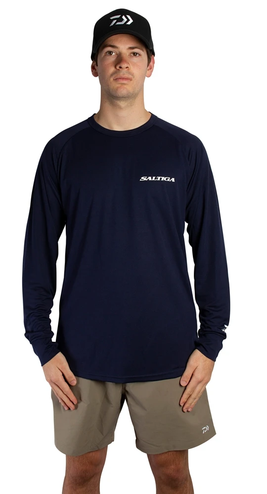 Daiwa Saltiga UPF Mens Long Sleeve Fishing Shirt Navy 5 Daiwa Saltiga UPF Mens Long Sleeve Fishing Shirt Navy - Image 3