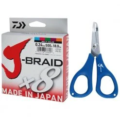 Daiwa X8 J-Braid With Scissors Multi-Colour 150m 20lb